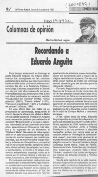 Recordando a Eduardo Anguita  [artículo] Marino Muñoz Lagos.