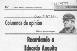 Recordando a Eduardo Anguita  [artículo] Marino Muñoz Lagos.