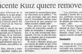 Vicente Ruiz quiere remover conciencias  [artículo].