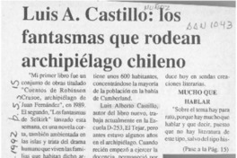 Luis A. Castillo, los fantasmas que rodean archipiélago chileno  [artículo].