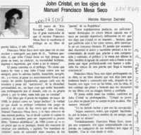 John Cristal, en los ojos de Manuel Francisco Mesa Seco  [artículo] Marcela Albornoz Dachelet.