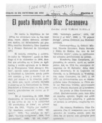 El poeta Humberto Díaz Casanueva  [artículo] José Vargas Badilla.
