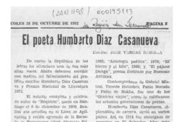 El poeta Humberto Díaz Casanueva  [artículo] José Vargas Badilla.