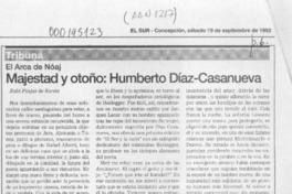 Majestad y otoño, Humberto Díaz-Casanueva  [artículo] Iojanán B. Pinto.