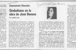Simbolismo en la obra de José Donoso  [artículo] Sara Vial.