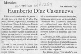 Humberto Díaz Casanueva  [artículo] Abelardo Troy.