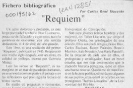 "Réquiem"  [artículo] Carlos René Ibacache.