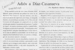 Adiós a Díaz-Casanueva  [artículo] Rigoberto Rubilar Domínguez.
