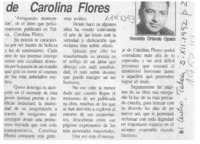 Atrapando momentos de Carolina Flores  [artículo] Homidio Orlando Opazo.