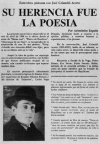 Su herencia fue la poesía