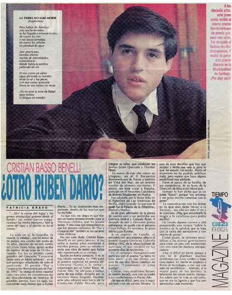 Cristián Basso Benelli, otro Rubén Darío?