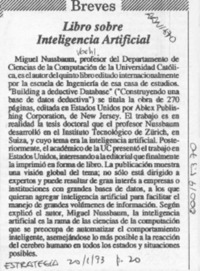 Libro sobre inteligencia artificial  [artículo].
