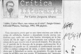 "Adiós, Carlos Marx, nos vemos en el cielo"  [artículo] Carlos Jorquera Alvarez.