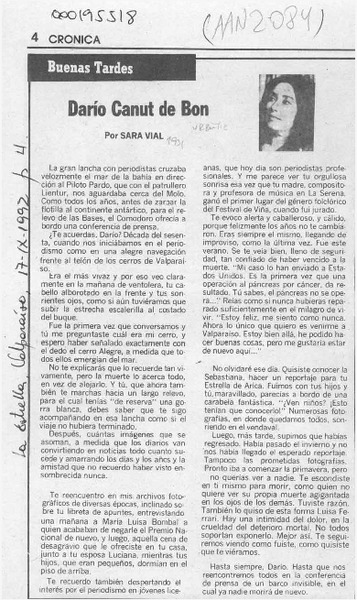Darío Canut de Bon  [artículo] Sara Vial.