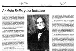 Andrés Bello y los indultos  [artículo] Hernán Corral Talciani.