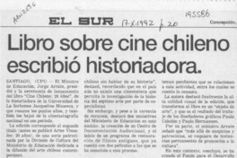 Libro sobre cine chileno escribió historiadora  [artículo]