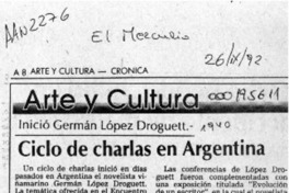 Ciclo de charlas en Argentina  [artículo].