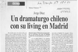 Un dramaturgo chileno con su living en Madrid