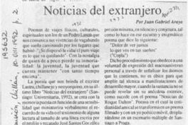Noticias del extranjero  [artículo] Juan Gabriel Araya.