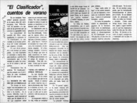 "El Clasificador", cuentos de verano  [artículo].