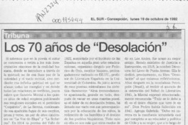 Los 70 años de "Desolación"  [artículo] Héctor Edo. Espinoza Viveros.