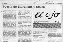 Poesía de Marchant y Seura  [artículo] José Martínez Fernández.