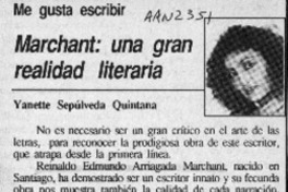 Marchant, una gran realidad literaria  [artículo] Yanette Sepúlveda Quintana.