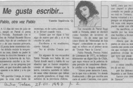 Pablo, otra vez Pablo  [artículo] Yanette Sepúlveda Q.