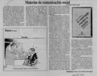 Materias de comunicación social  [artículo] Marino Muñoz Lagos.
