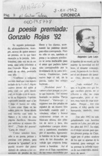 La poesía premiada, Gonzalo Rojas 92  [artículo] Alejandro Lara León.