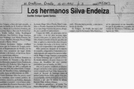 Los hermanos Silva Endeiza  [artículo] Enrique Ugalde Santos.
