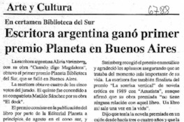Escritora argentina ganó primer premio Planeta en Buenos Aires