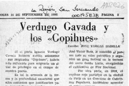 Verdugo Cavada y los "Copihues"  [artículo] José Vargas Badilla.