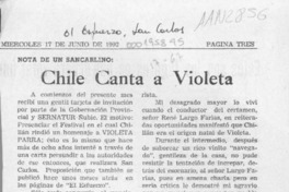 Chile canta a Violeta  [artículo] Hernán Cortés Muñoz.