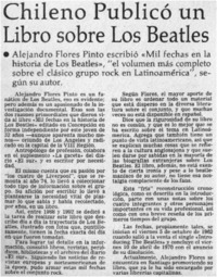 Chileno publicó un libro sobre Los Beatles