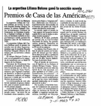 Premios de Casa de las Américas  [artículo].