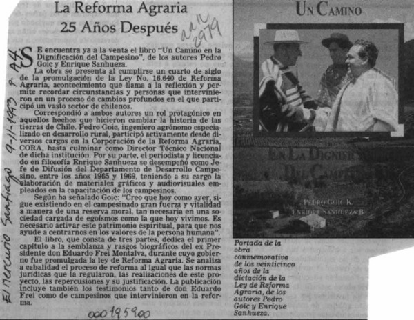 La Reforma Agraria 25 años después  [artículo].