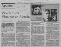 Violeta Parra vista por un alemán  [artículo] María Teresa Cárdenas.