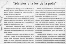 "Sócrates y la ley de la polis"  [artículo].