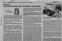 Conversaciones con Enrique Lafourcade  [artículo] Oscar Gacitúa González.