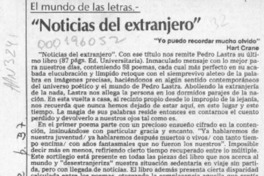"Noticias del extranjero"  [artículo] Carlos León Pezoa.