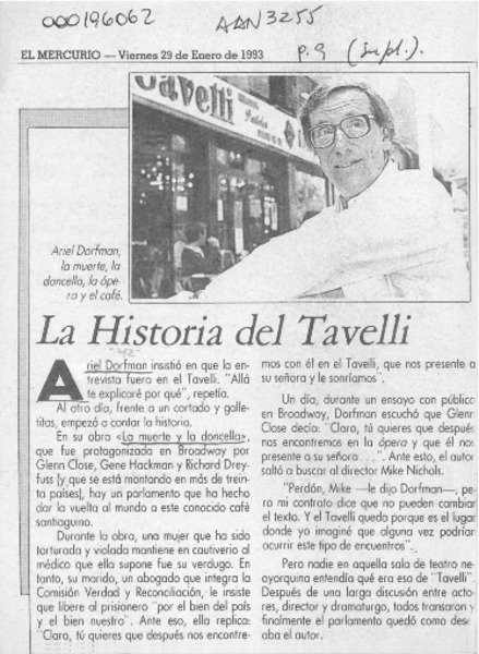 La Historia del Tavelli  [artículo].