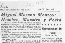 Miguel Moreno Monroy, hombre, maestro y poeta  [artículo].