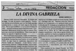 La Divina Gabriela  [artículo] Mario Ramos A.