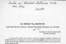 El héroe y el escritor  [artículo] Patricio Labarca Riquelme.