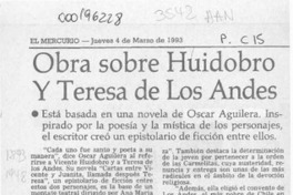 Obra sobre Huidobro y Teresa de los Andes