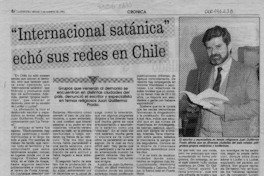 "Internacional satánica echó sus redes en Chile"  [artículo] Raúl Rojas.