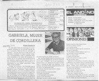 Gabriela, mujer de cordillera  [artículo] Ricardo González H.