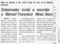 Gobernador invitó a recordar a Manuel Francisco Mesa Seco  [artículo].