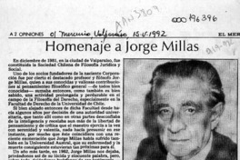 Homenaje a Jorge Millas